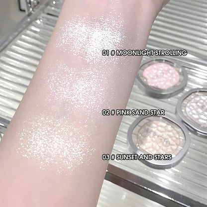 LEEINTO color-glowing high-gloss powder pearlescent powder brightens up the make-up eye shadow disc Beauty Trend Shop