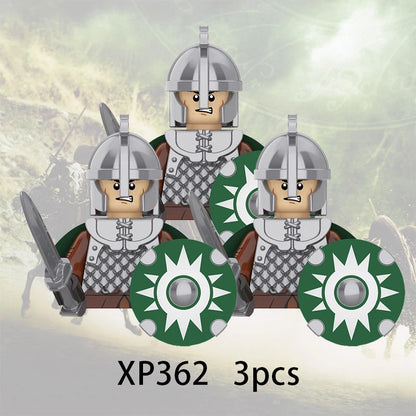 3pcs Lord Rings Elves Orcs Army Dwarf Rohan Mini Action Toy Figures Building Blocks Assembly Toys for Kids Birthday Gift Beauty World Shop