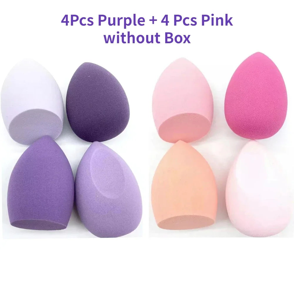 4/8pcs Makeup Sponge Blender Beauty Egg Cosmetic Puff Soft Foundation Sponges Powder Puff Women Make Up Accessories Beauty Tools Beauty World Shop