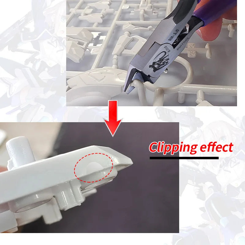 1pc Model Pliers CR-V Ultra-thin Single Blade Gundam Nipper Non-slip Grip Sprue Cutter for Plastic Model Cutting and Building Beauty World Shop