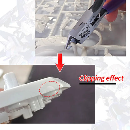 1pc Model Pliers CR-V Ultra-thin Single Blade Gundam Nipper Non-slip Grip Sprue Cutter for Plastic Model Cutting and Building Beauty World Shop