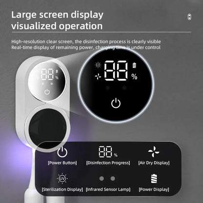 Mini Portable Rechargeable Travel Toothbrush Sterilizer Induction Switch with Charge Display UV Toothbrush Sterilizer Case Beauty World Shop