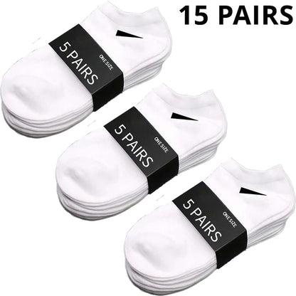 5/10 /20/30 Pairs Unisex Casual Plain Color Boat Socks Thin Breathable Comfy Anti Odor Sweat-absorbing Ankle Socks For Men Women Beauty World Shop