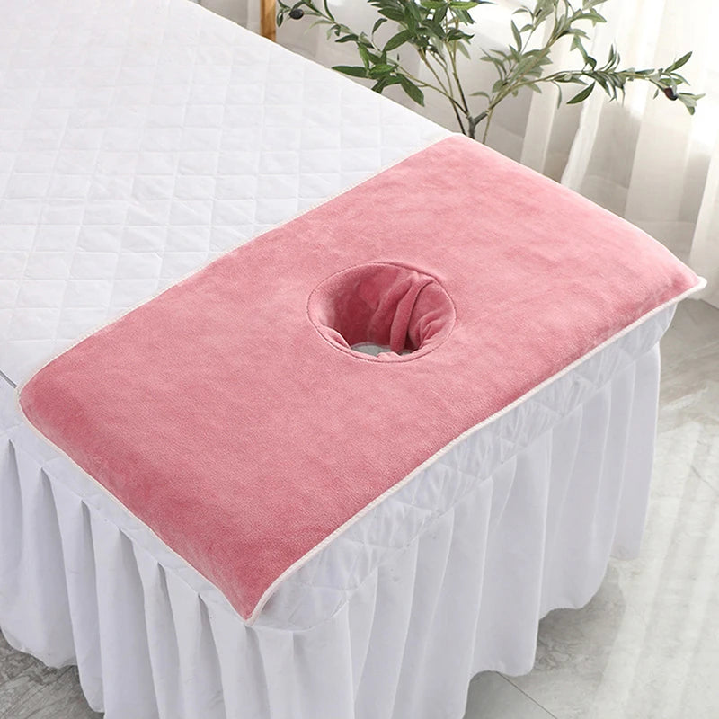 40*80cm Thickened Beauty SPA Massage Table Planking Face Towel With Hole Bed Bandana Beauty World Shop