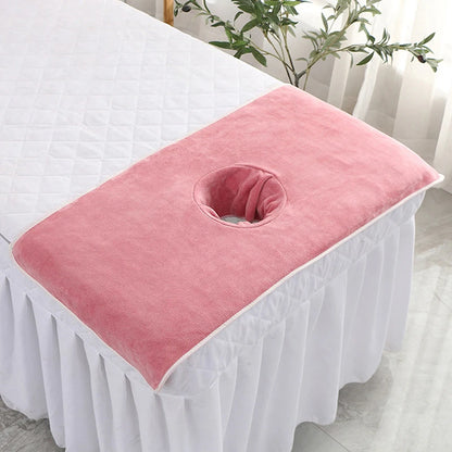 40*80cm Thickened Beauty SPA Massage Table Planking Face Towel With Hole Bed Bandana Beauty World Shop