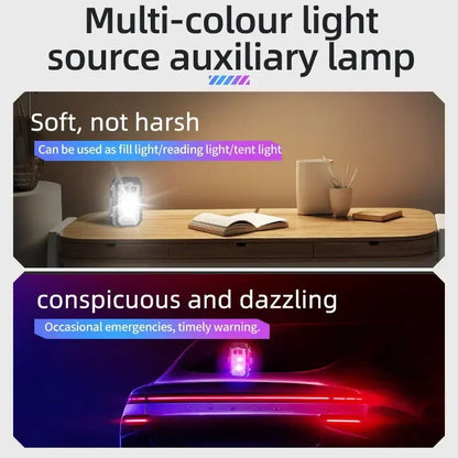 Mini LED Keychain Light Portable Magnetic EDC Flashlight Outdoor Camping Fishing Emergency Work Hat Clip Lamp With FingertipGyro Beauty World Shop
