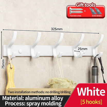 no drill Door Behind Hook Storage Wall Hanging Clothes Hanger Coat Hook Punch-free Bathroom Hanger Bedroom Organizer Storage Kit Beauty World Shop