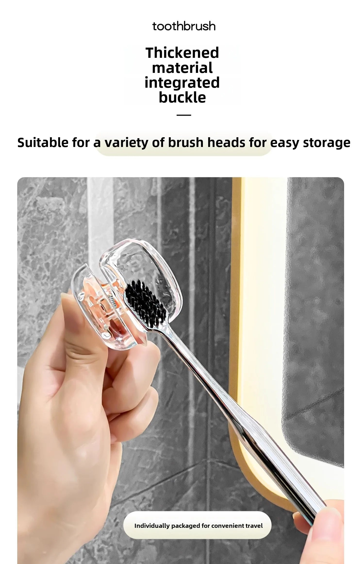 2 Pack Toothbrush Head Covers - Travel Protector Cap Case, Color Combo Clip for Household & Camping, Durable Plastic Portable Beauty World Shop