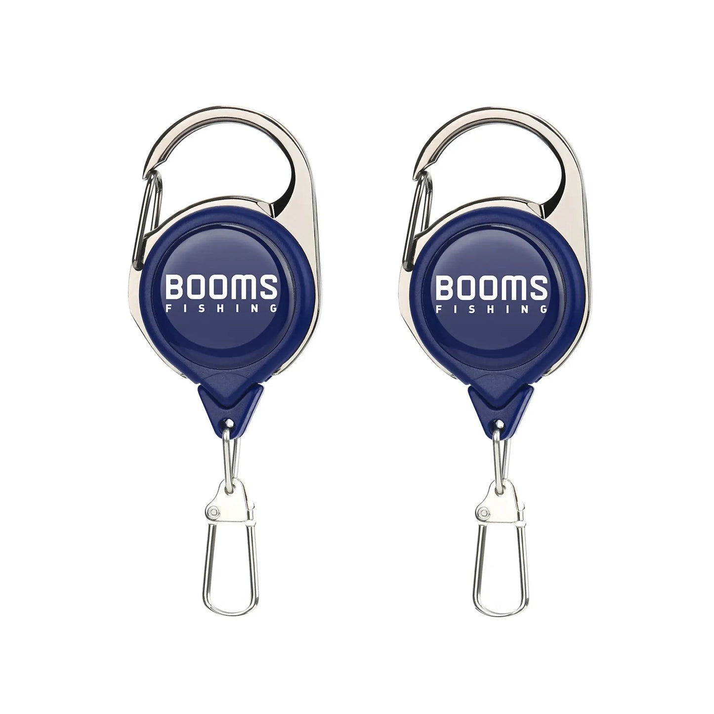 Booms Fishing Retractable Key Chain 2pcs with Antirust Spring Easy Release Badge Holder Fly Fishing Zinger Retractor Accessories Beauty World Shop