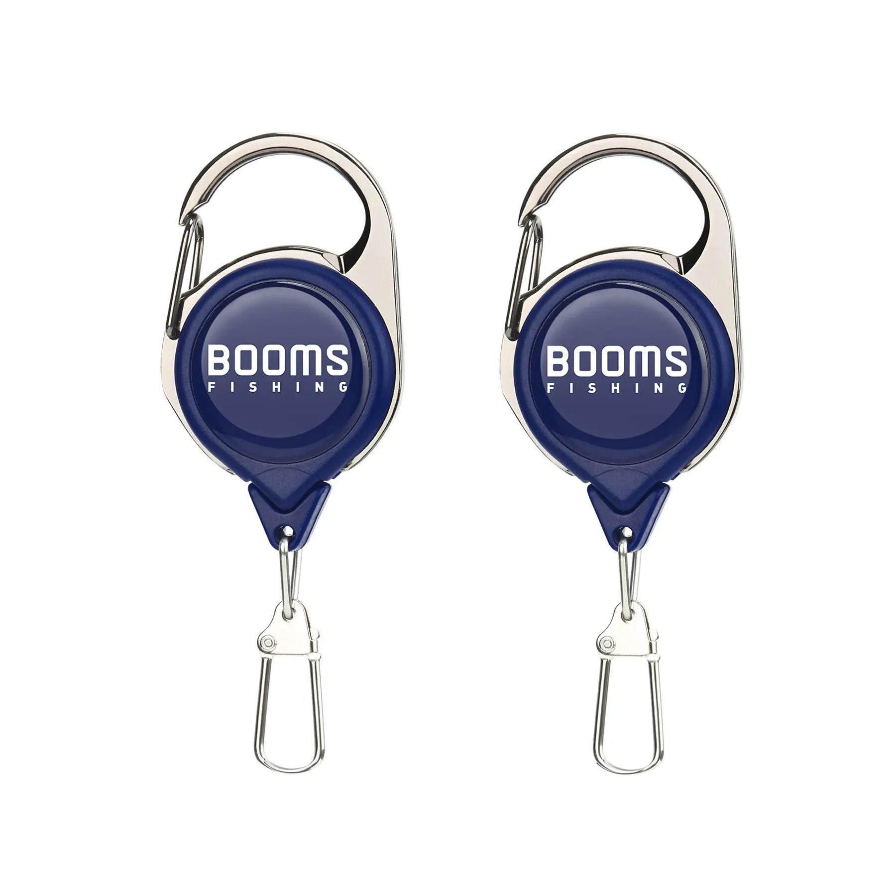 Booms Fishing Retractable Key Chain 2pcs with Antirust Spring Easy Release Badge Holder Fly Fishing Zinger Retractor Accessories Beauty World Shop