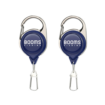 Booms Fishing Retractable Key Chain 2pcs with Antirust Spring Easy Release Badge Holder Fly Fishing Zinger Retractor Accessories Beauty World Shop