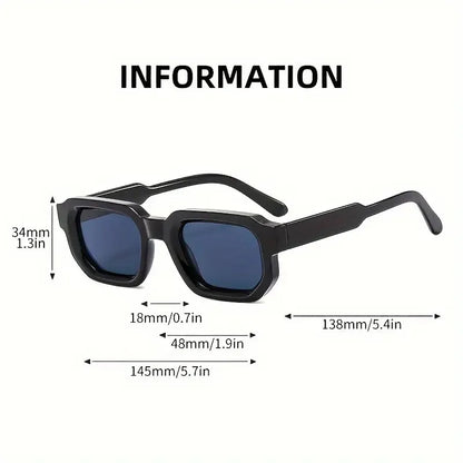 New Men Vintage Rectangle Frame Sunglasses Fashion Retro Sun Glasses Luxury Brand Design Glasses UV400 Eyewear Women Goggles Beauty World Shop