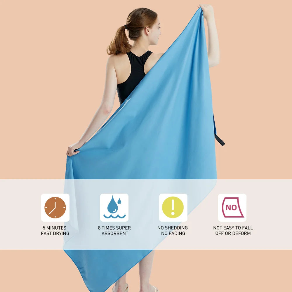 Microfiber Towel Quick Dry Towel Travel Towel Sports Towel Beach Towel Sandproof Soft Light Towel For Swim, Yoga, Gym Beauty World Shop