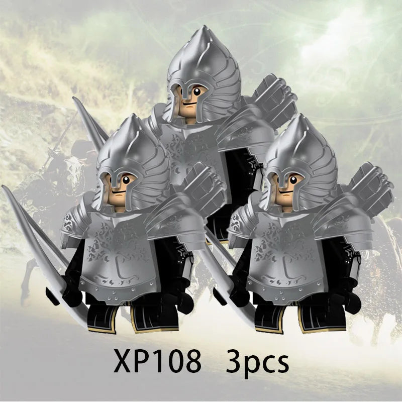 3pcs Lord Rings Elves Orcs Army Dwarf Rohan Mini Action Toy Figures Building Blocks Assembly Toys for Kids Birthday Gift Beauty World Shop