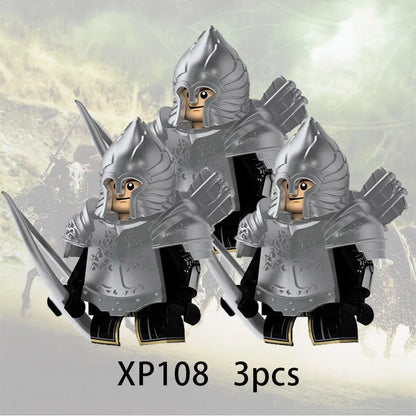 3pcs Lord Rings Elves Orcs Army Dwarf Rohan Mini Action Toy Figures Building Blocks Assembly Toys for Kids Birthday Gift Beauty World Shop