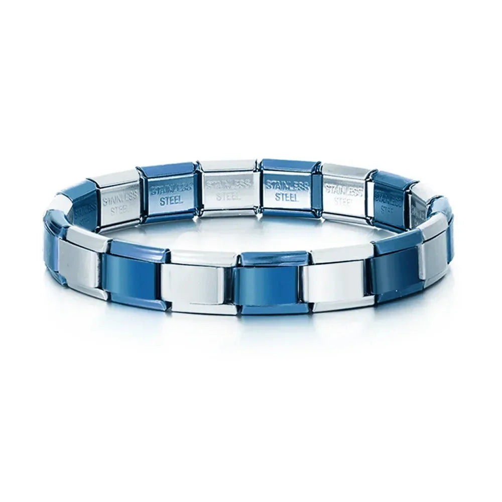 2024 New Popular Fashion Italian Module Charm Links Fit 9mm Bracelet Stainless Steel Links Jewelry Making Beauty World Shop