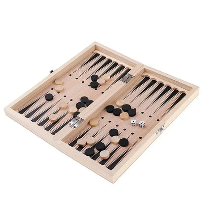 3 In 1 Board Party Table Games Dice Chess Backgammon Board Entertainment Travel Games Checkers Chess Beauty World Shop