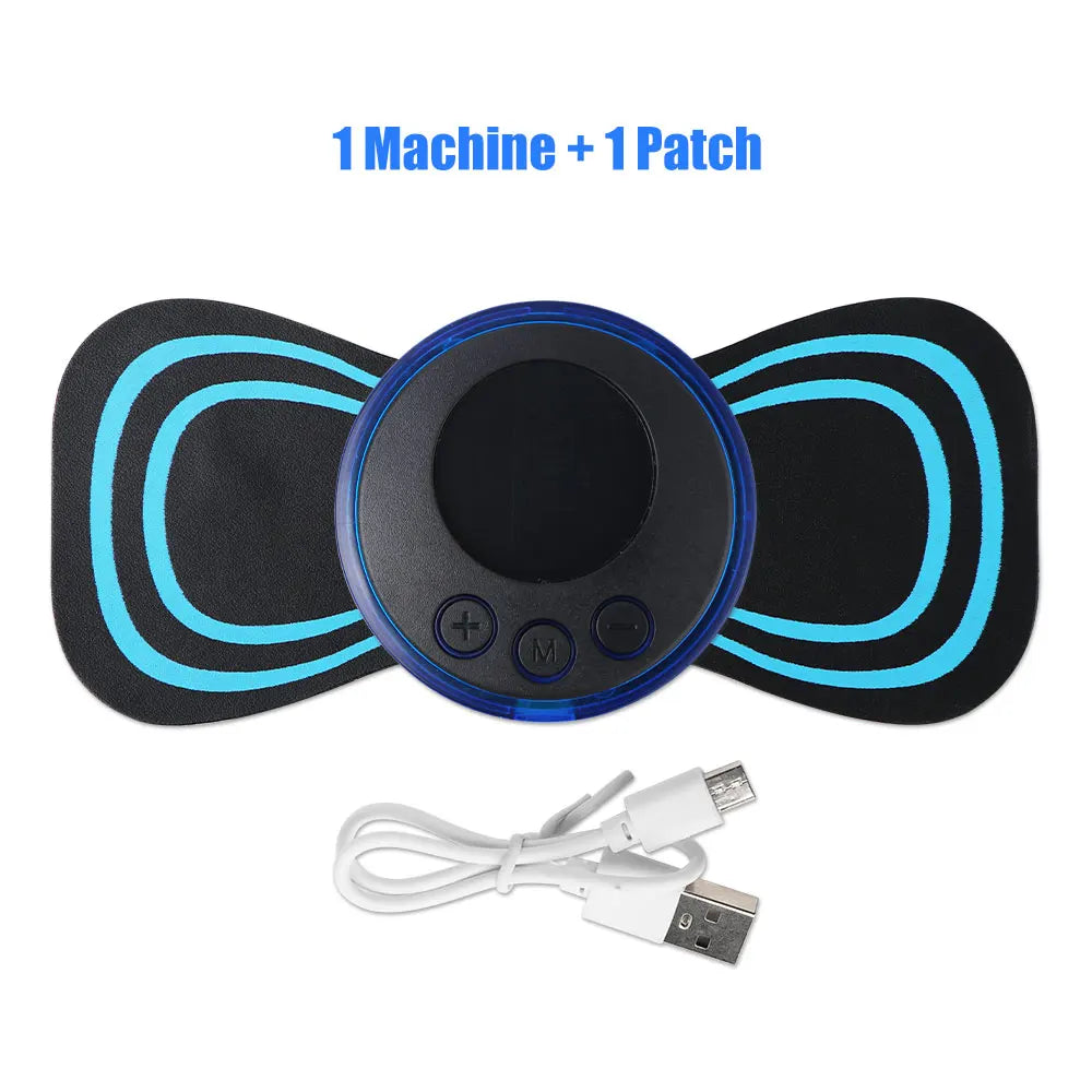 Mini Portable EMS Neck Massager Electric Neck Stretcher For  Cervical Muscle Pain Relief And Shoulder Relaxation Massage Patch Beauty World Shop