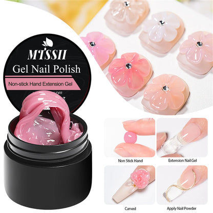 2/3pcs Clear Non-Stick Hand Extension Gel Nail Polish Set 3D Shaping/Sculpting/Carving UV/LED Gel Jelly Hard Gel Manicure DIY Beauty World Shop