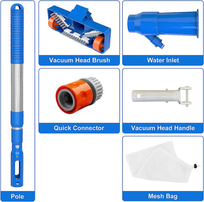 Upgrade 40" Portable Pool Vacuum Cleaner,Pool Underwater Vacuum Jet Cleaner w/Brush Beauty World Shop