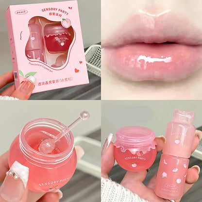 SENSORY PARTY Hydrating & Brightening Lip Mask - Deep Moisture, Lip Wrinkle Reduction, 24-Hour Hydration Lip Oil Beauty Trend Shop