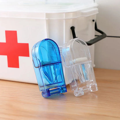 Pill Cutter Box Portable Drug Box Tablet Cutter Splitter Medicine Pill Holder Pill Cutter Box Beauty Trend Shop