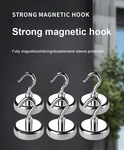 10PCS Strong Magnet Hooks Multi-Purpose Storage Hooks Home Kitchen Bar Storage Hooks Key Storage Hooks Bathroom Hangers Beauty World Shop