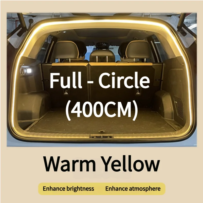 Car Trunk Led Light Strip Waterproof PVC Flexible Ambient Light Strip Automatic On/Off Hidden Installation Universal for Suv/Mpv Beauty World Shop