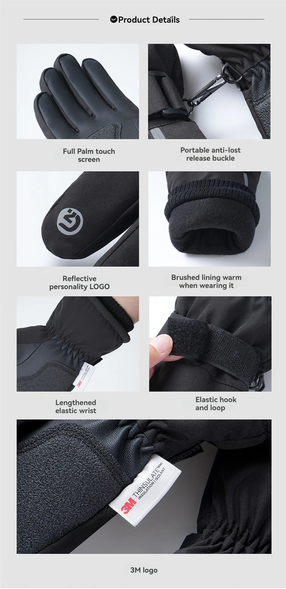 GTUBIKE Waterproof Men’s Women’s Winter Cycling Gloves Thermal Touchscreen Ski Gloves for Running Outdoor Sports Gloves Beauty World Shop