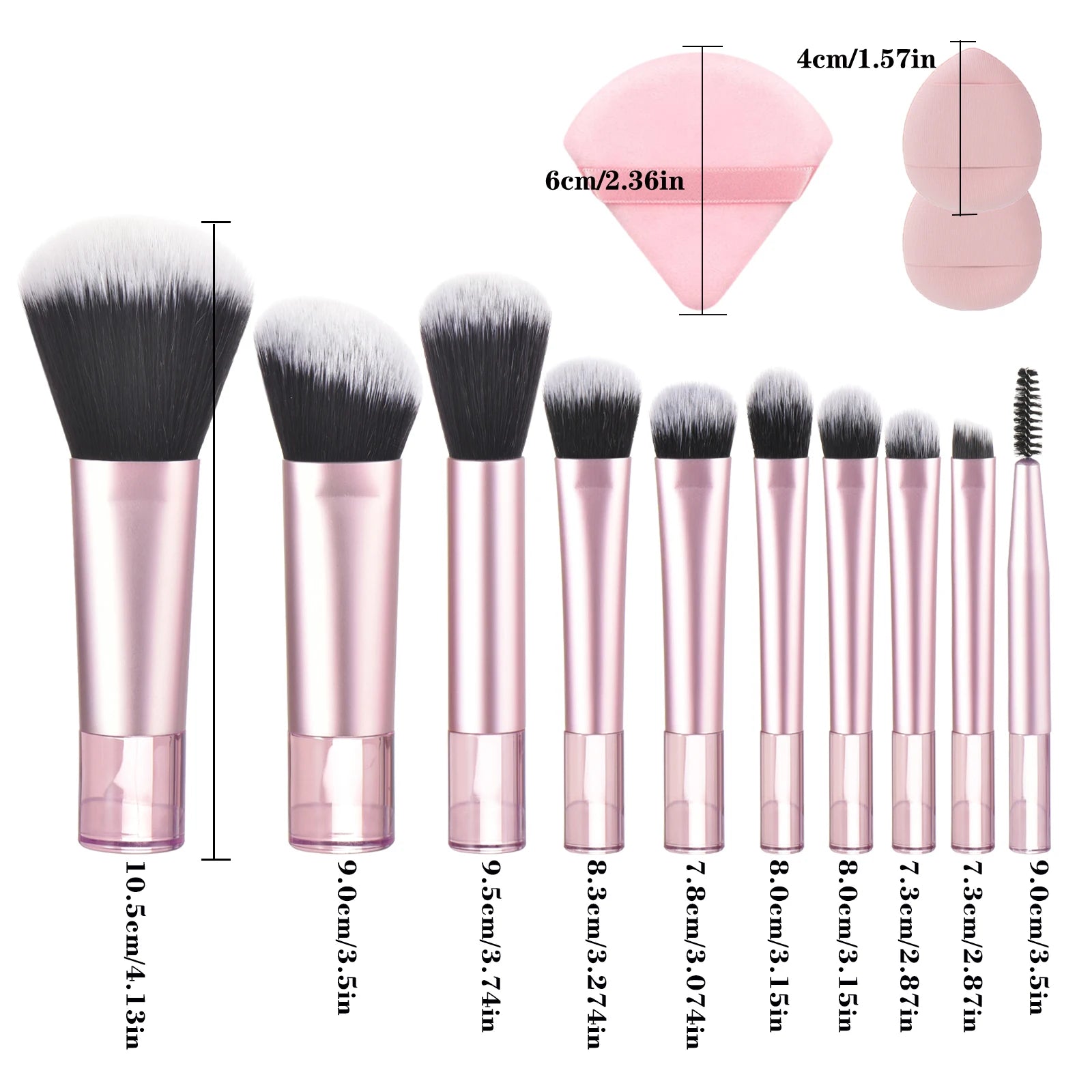 10 color Mini makeup brush Travel portable Makeup Tool Makeup Puff - Palm Brush Professional Makeup tool set Christmas gift Beauty World Shop