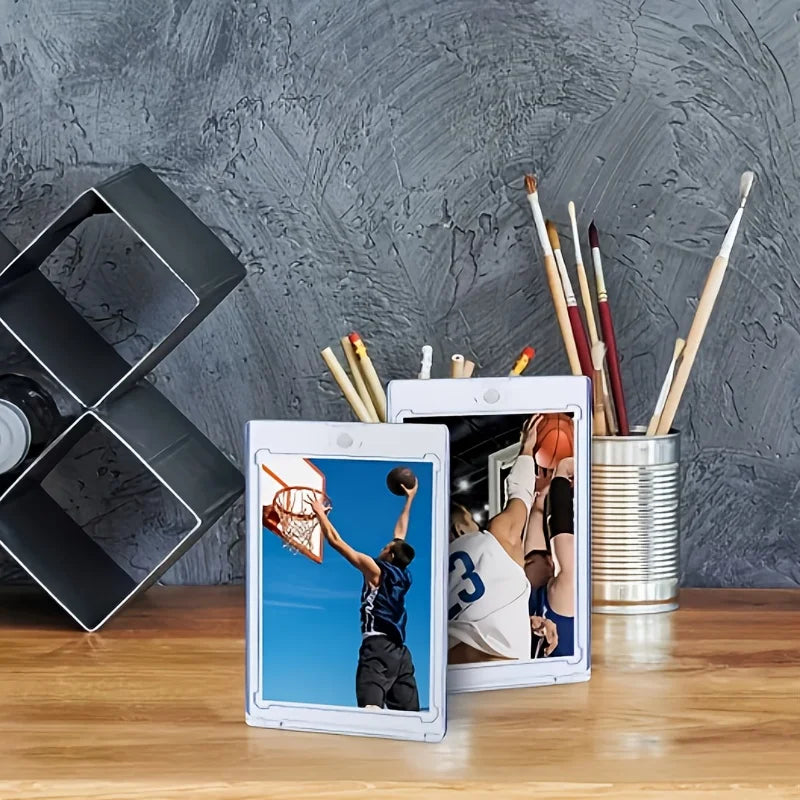 10 Pieces of 35Pt Clear Magnetic Card Storage Boxes, Hard Plastic Storage Boxes, Uv-Resistant Acrylic Magnetic Card Holders, Top Magnetic Closure, Ideal for Baseball Cards, Collectors and Players, Baseball Display Box Beauty World Shop