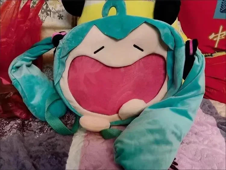 Hatsune Miku Shoulder Bag Backpack Cute Anime Girl Plush Cartoon Kawaii Knapsack Student Bag Packet For Kids Gifts Toys Beauty World Shop