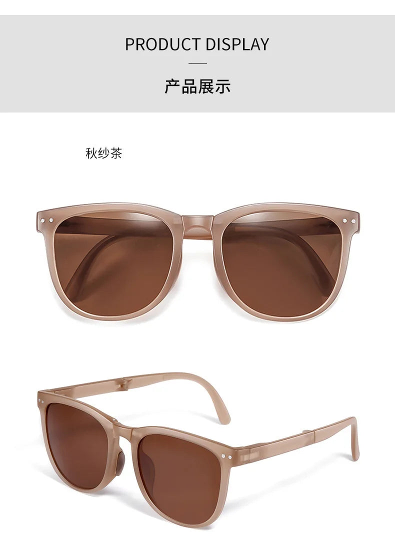 Folding sunglasses, portable, ultra light sun protection, UV protection, sunglasses for both men and women Beauty World Shop