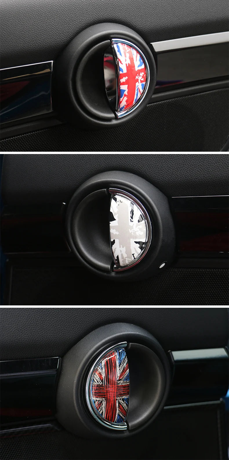 2PCS Car Door Wrist Handles Anti Scratches 3D Stereo Protective Sticker For BMW MINI ONE Cooper S CLUBMAN R55 R56 R60 R61 Decals Beauty World Shop
