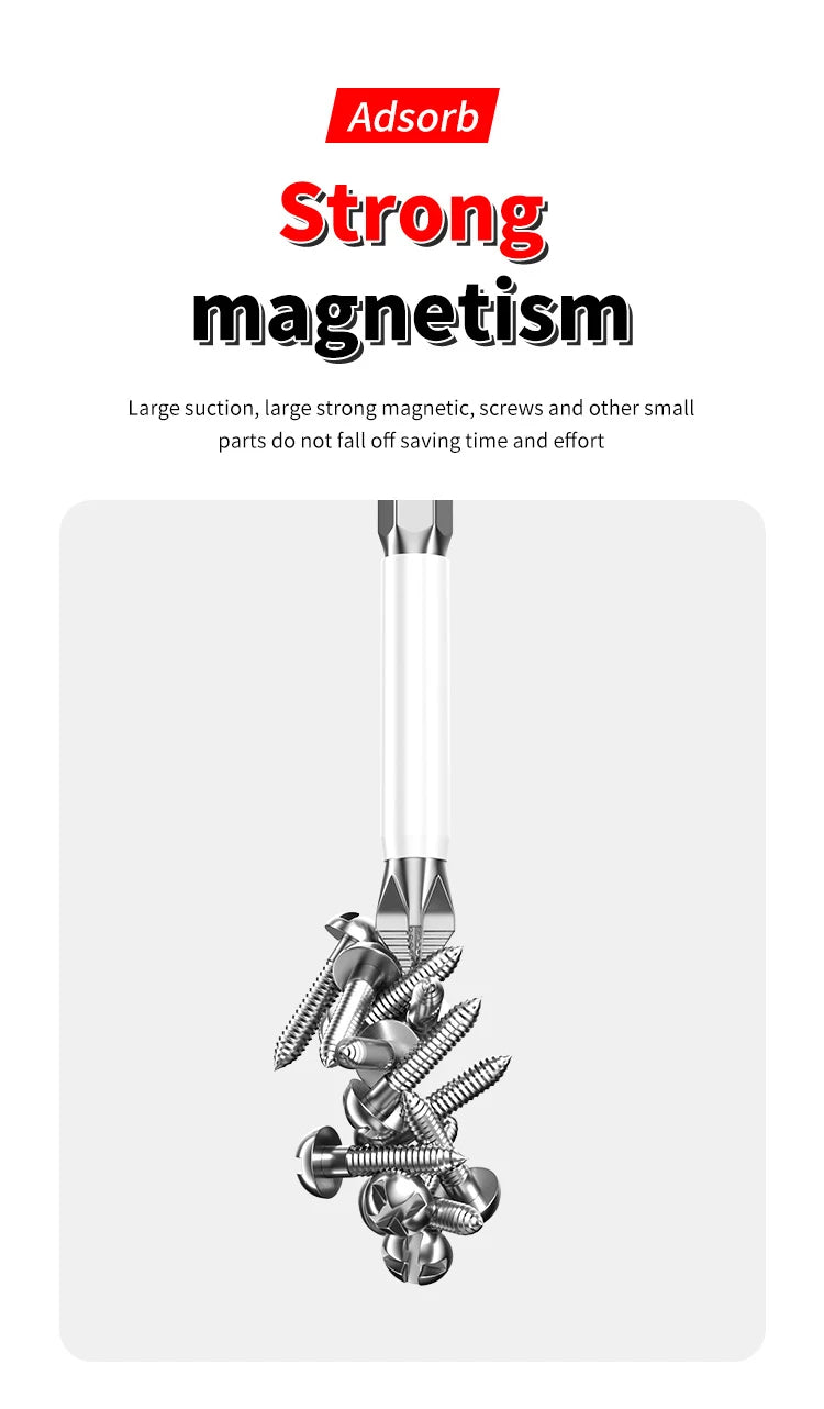 6 PCs Non-Slip Magnetic Cross Head Household Electric Driver Screw Set - High Hardness Hand Drill Bits for Electric Screwdrivers Beauty World Shop