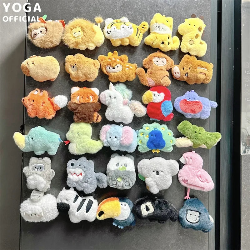 30pcs/box Original Small Aquarium Marine Animal Plush Refrigerator Sticker Blind Box Cute Magnetic Sticker Kawaii Plushies Toy Beauty World Shop