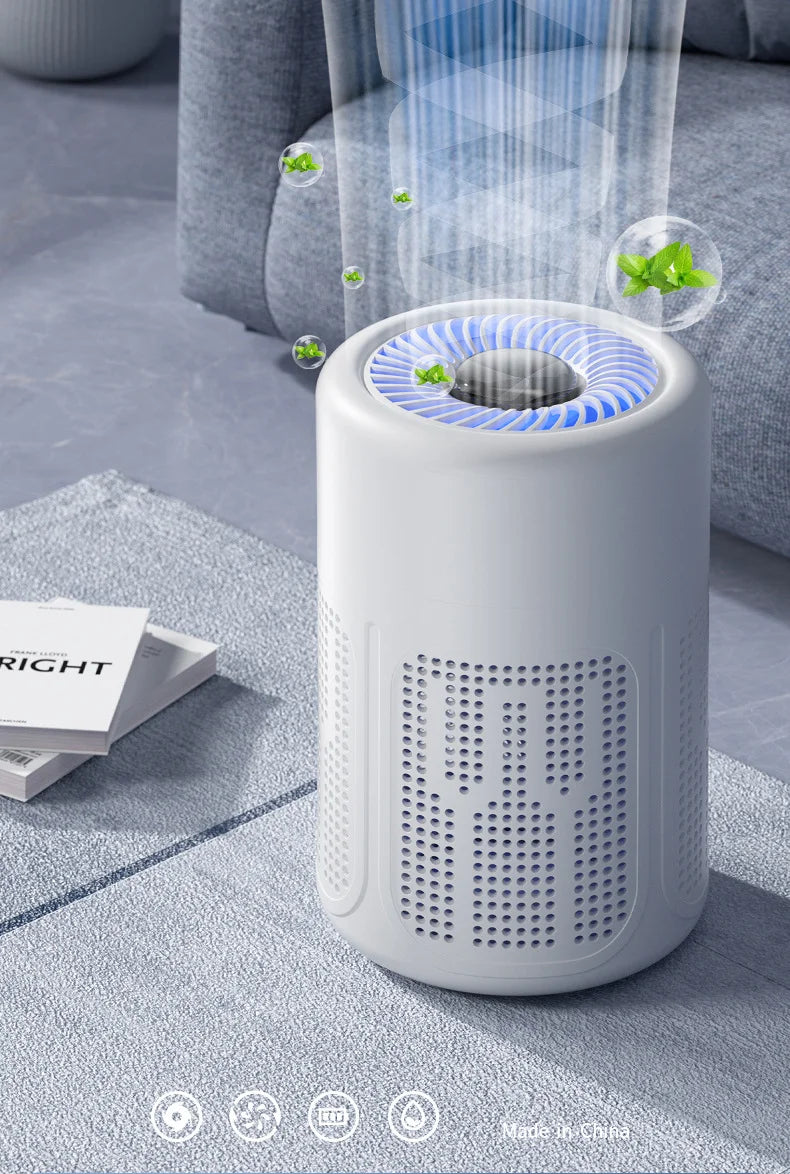 Mini Desktop Air Purifier HEPA Filter With Negative Ion Technology Eliminates Formaldehyde Odors Smoke And Dust Particles Beauty World Shop