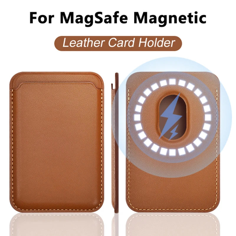 For Magsafe Leather Magnetic Wallet Case For iPhone 14 12 15 13 Pro Max Magnetic Card Bag Cover Samsung S23 S22 Ultra Accessory Beauty World Shop