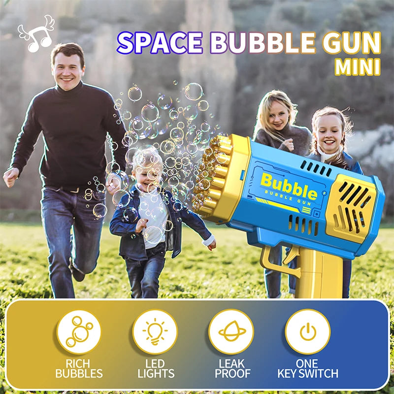 40 Hole Rocket Launcher Handheld Portable Electric Automatic Bubble Gun Party Birthday Gift Toy(without Bubble Water) Beauty Fashion