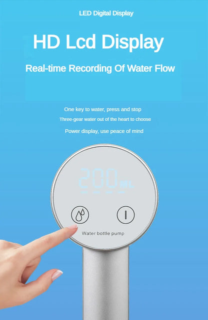Electric Water Gallon Bottle Pump Automatic Water Dispenser Pump 19 Liters Foldable Desktop Water Bottle Pump USB Rechargeable Beauty World Shop