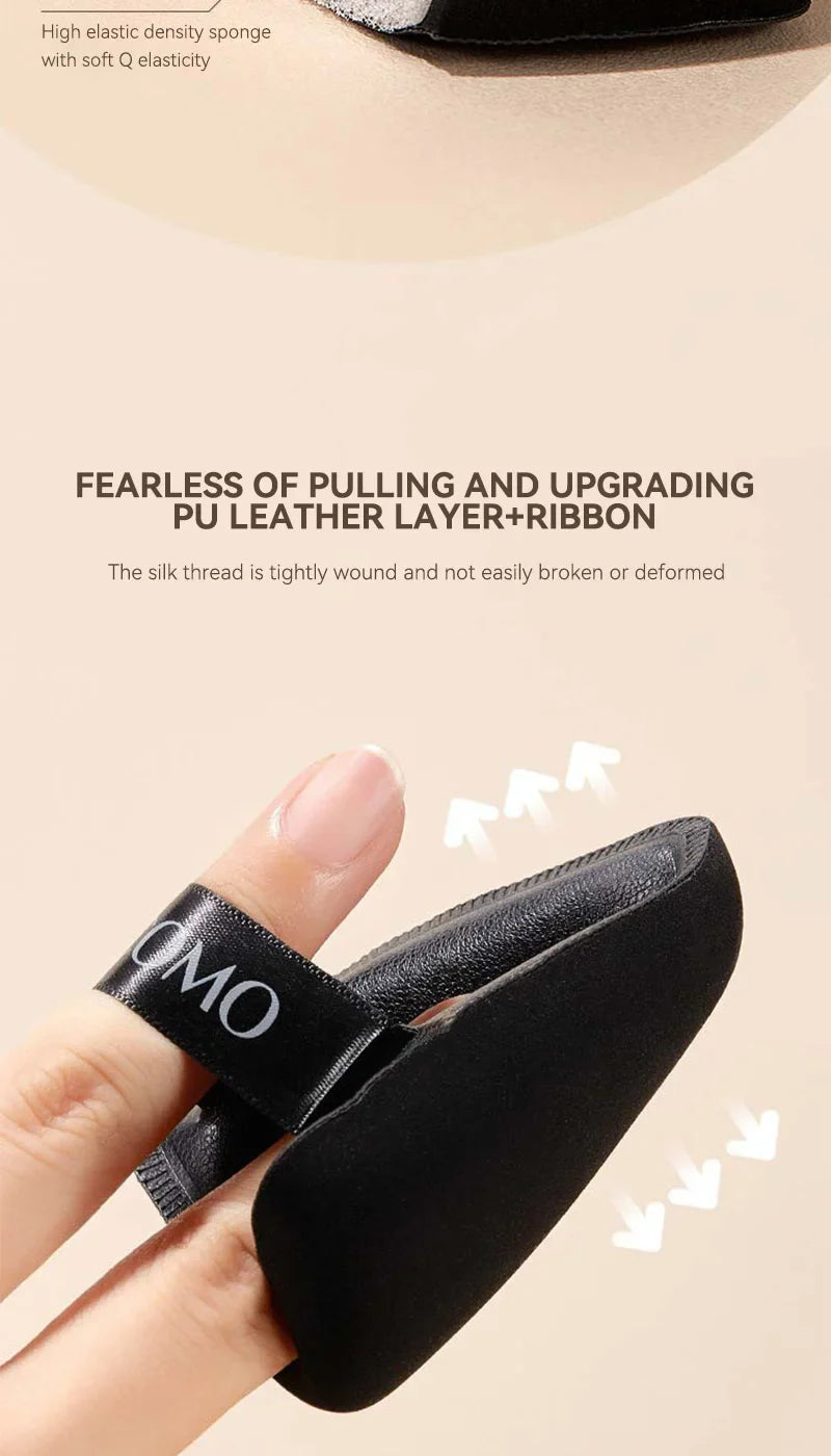GECOMO Dual-Sided Black Beauty Sponge - Triangle Premium Design, Soft and Smooth Texture,  for Flawless Makeup Application, Beauty Trend Shop