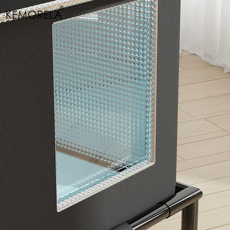 KEMORELA Elevated Pet House-Bed with Cooling Pads, Moisture-Proof Design for Indoor/Outdoor Use, Fits Small/Medium Pets
