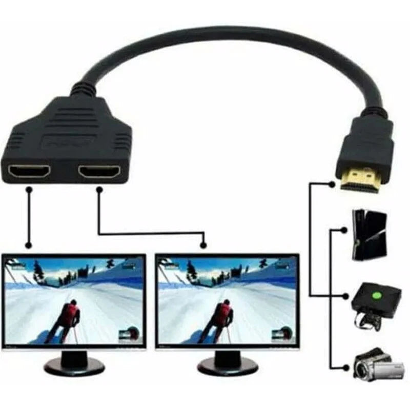 Hdmi Compatible Splitter Cable Video Switch Adapter Output Hub X Box Ps3 4 Dvd Hdtv Pc Laptop TV Hd 1080p 1 Input 2 Beauty World Shop