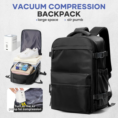 Vacuum Backpack Travel Bag for Men Large Capacity Backpack Business Laptop Backpack Women Men Expandable Backpack School Bag Beauty World Shop