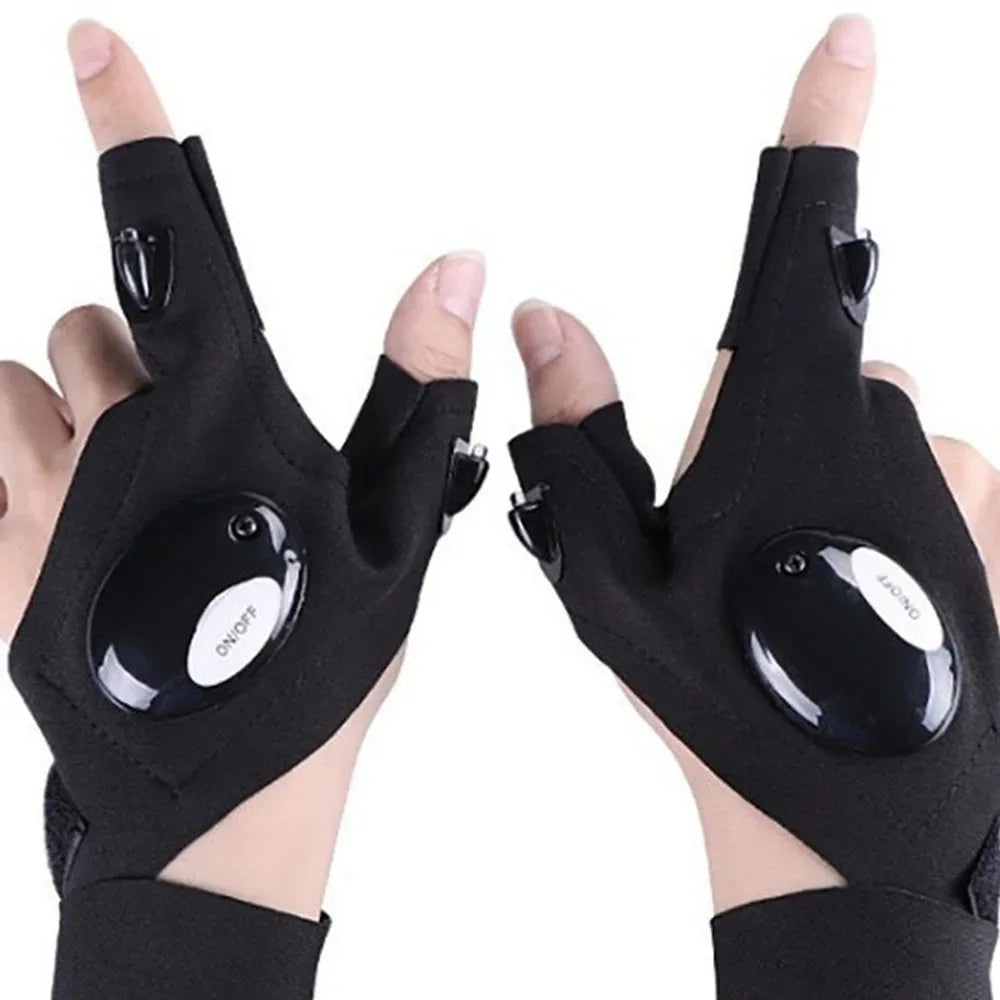 Cycling Gloves With Lights Gloves for Fishing Equipment Accessories Glove With Led Fingerless Light Fingers Mittens Apparel Beauty World Shop