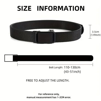 New Automatic Buckle Belt, Canvas Tactical Workwear Casual Outdoor Military Training Pants Belt For Men Beauty World Shop