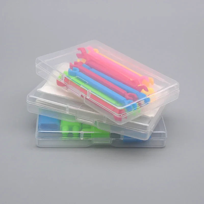 5 pcs Transparent Lockable Box Small Object Storage Box Fishing Gear Accessories Box Plastic Material Beauty Trend Shop