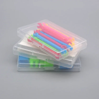 5 pcs Transparent Lockable Box Small Object Storage Box Fishing Gear Accessories Box Plastic Material Beauty Trend Shop