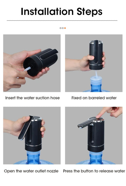 Electric Water Pump Bucket Water Suction Device Water Intake Device Household Office USB Outdoor Convenient Water Dispenser Beauty World Shop