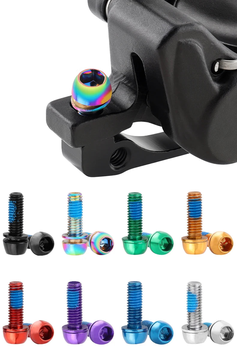 MUQZI 6pcs M6x17mm Disc Brake Caliper Bolts Bike Stem Bolt MTB Crank Arm Screw With Washer Bicycle Parts Beauty World Shop